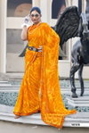 Chhanchhan By Vallabhi Georgette Abstract Printed Saree Wholesale In India